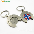 Customized Trolley Coin Keychain Nickel Plating